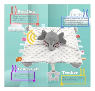 Foto 3 | Manta De Apego Belug Peluche Gris