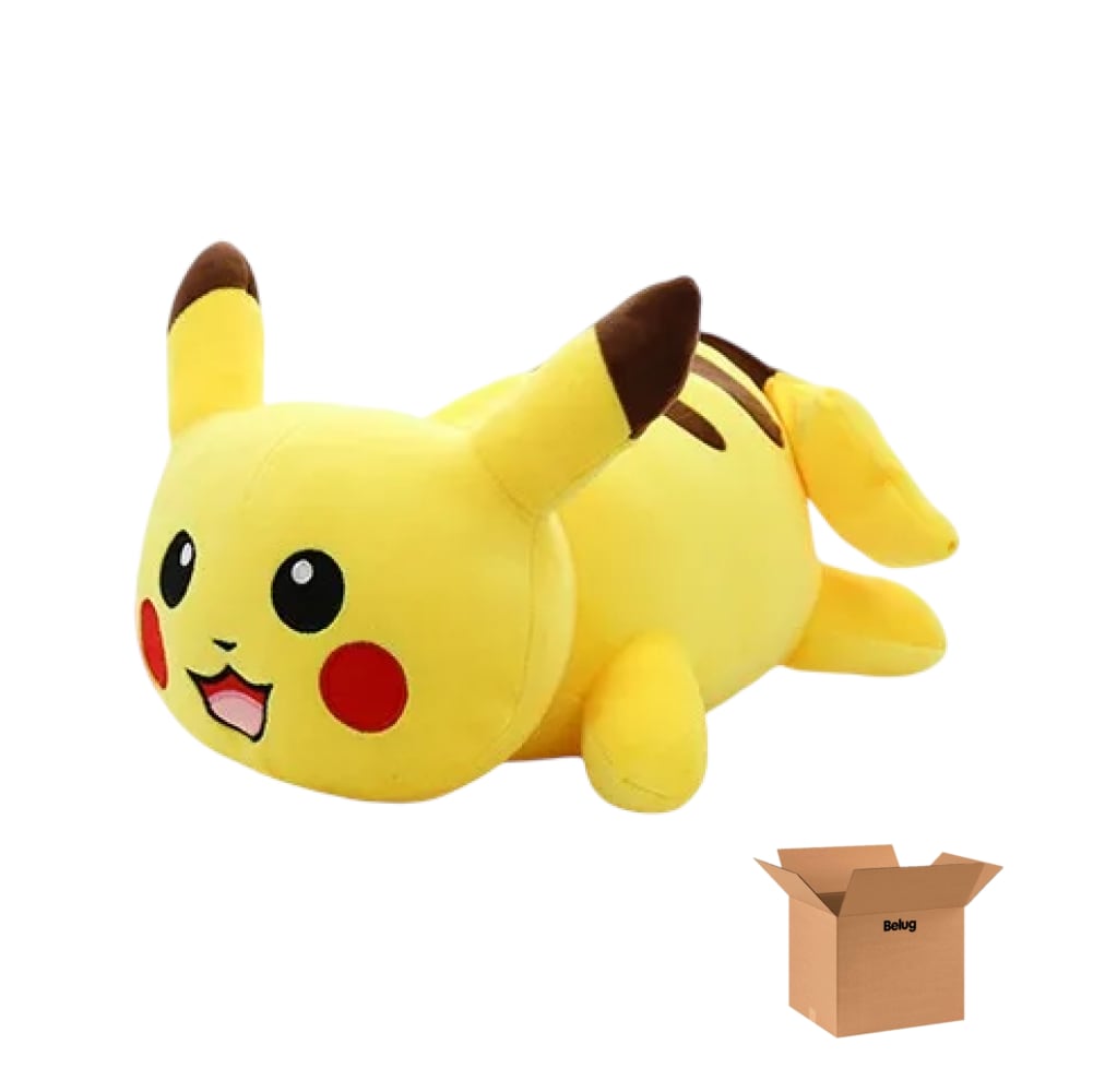 Muñeco De Peluche Belug  40cm2 Acostada Amarillo