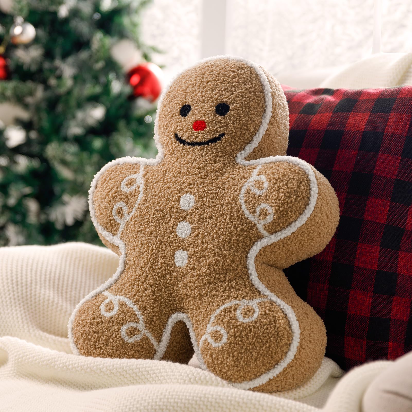 Foto 2 pulgar | Cojín Phantoscope Gingerbread Man Merry Christmas - Venta Internacional.