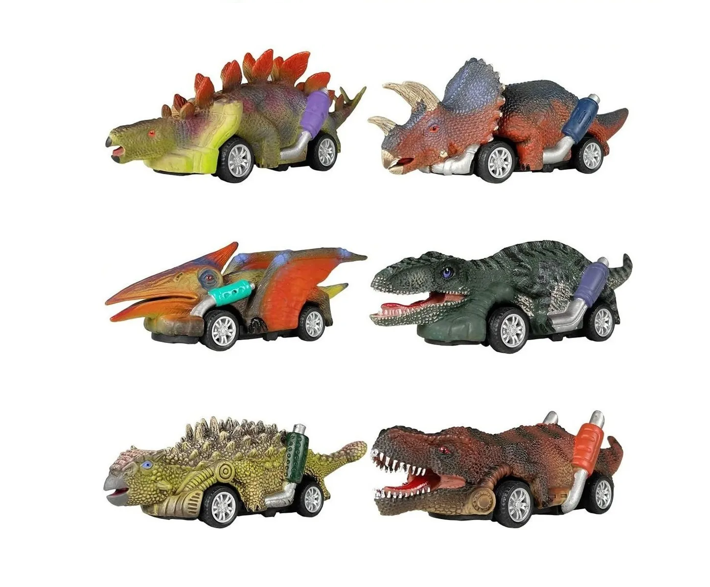 Foto 2 pulgar | Juguetes de Carritos de Dinosaurios 6 Piezas