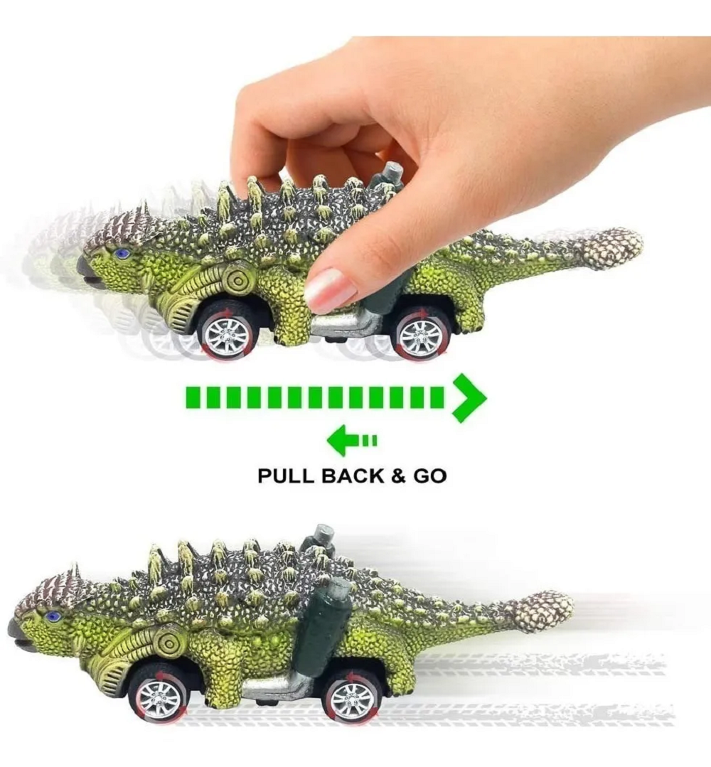 Foto 4 pulgar | Juguetes de Carritos de Dinosaurios 6 Piezas