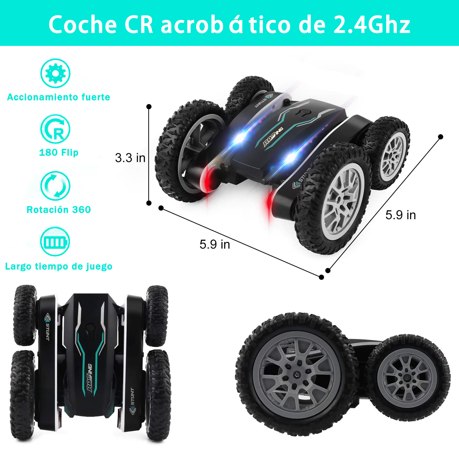 Foto 8 pulgar | Coche Acrobático Sangkee T10005 Rc Multicolor