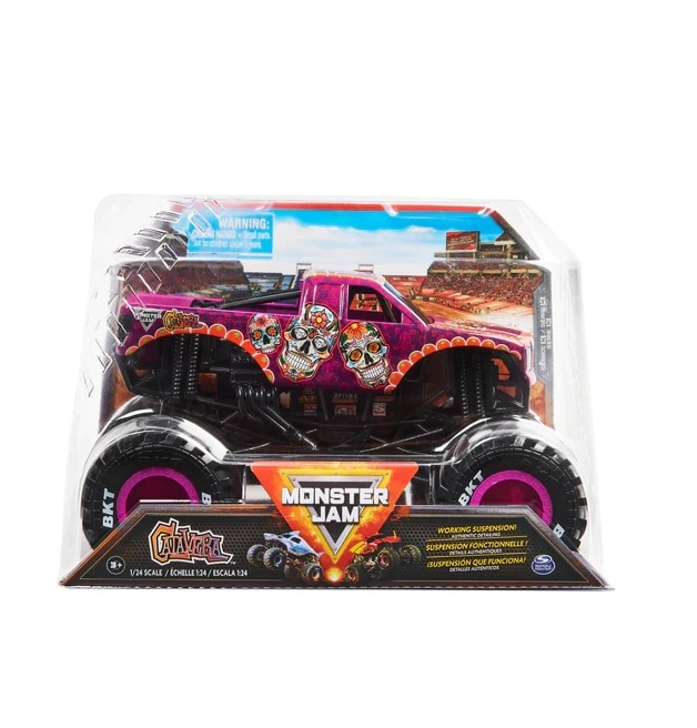 Camión Monster Spin Master Calavera color Púrpura True Metal $1,850