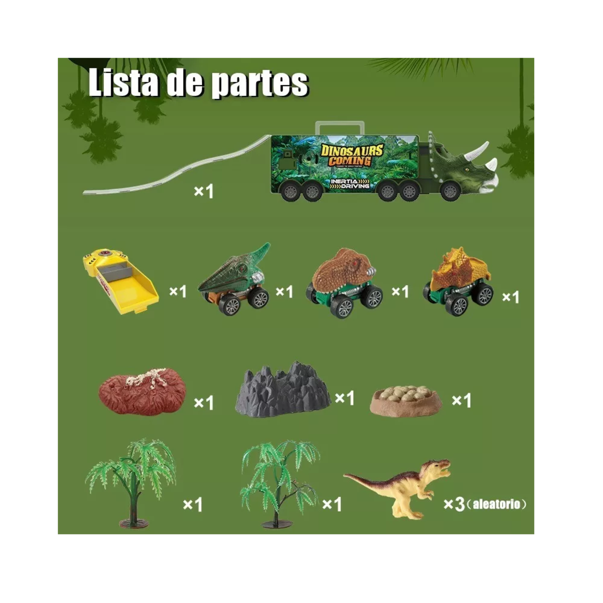 Foto 6 pulgar | Juguete BELUG Camión Dinosaurio para Niños con Luces y Sonido