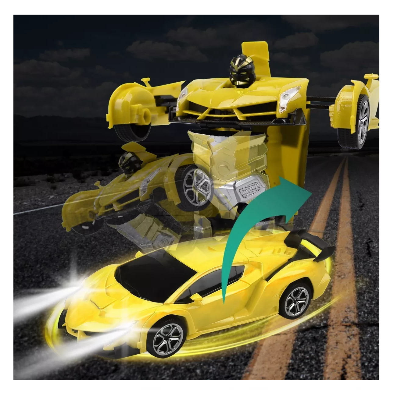 Foto 4 | Carro Transformers Belug 2 en 1 color Amarillo