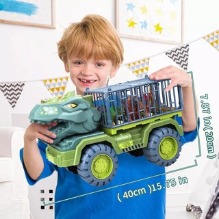 Foto 3 | Vehículo Transportador De Juguete De Dinosaurio