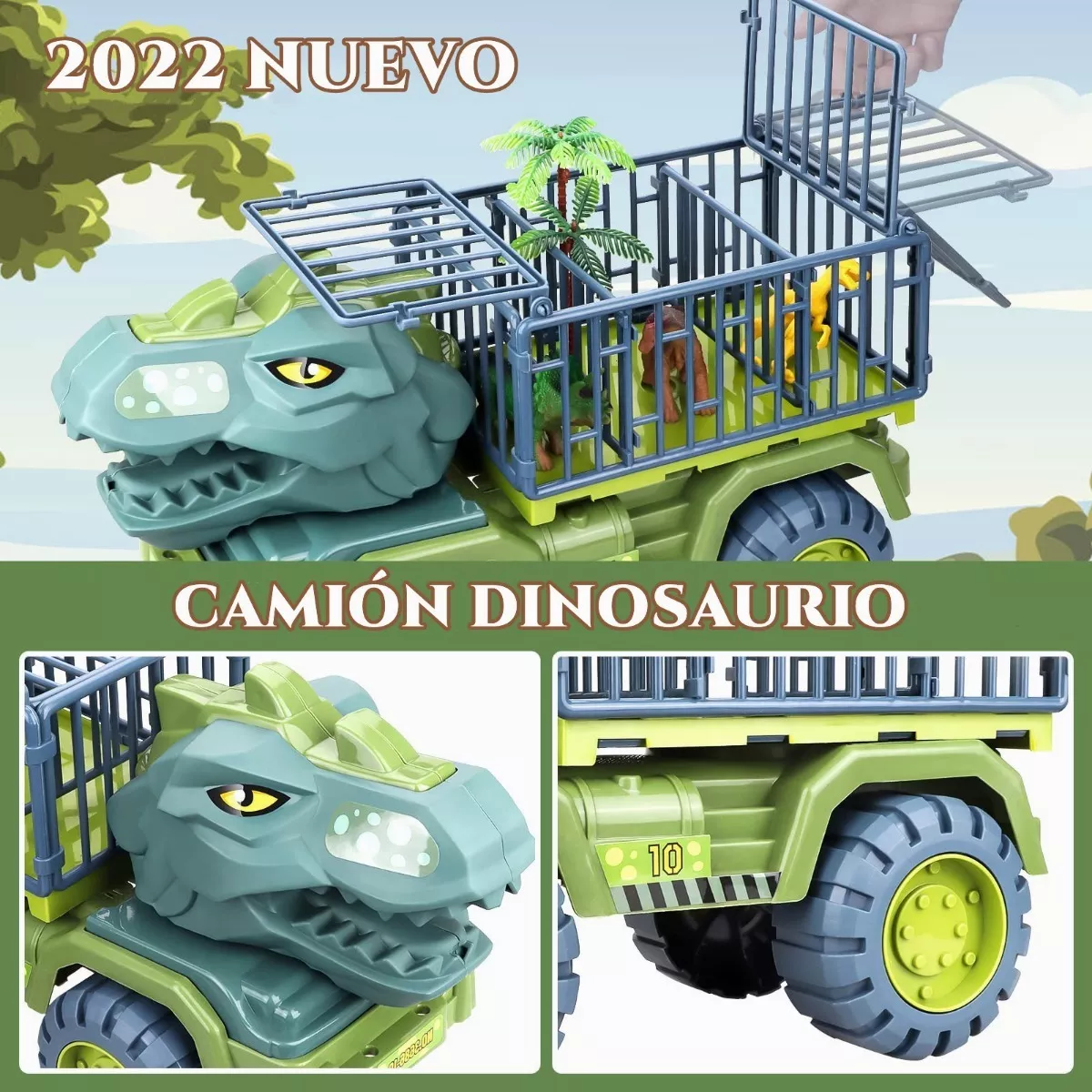 Foto 4 | Vehículo Transportador De Juguete De Dinosaurio