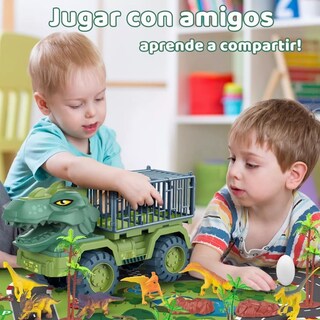 Foto 6 | Vehículo Transportador De Juguete De Dinosaurio