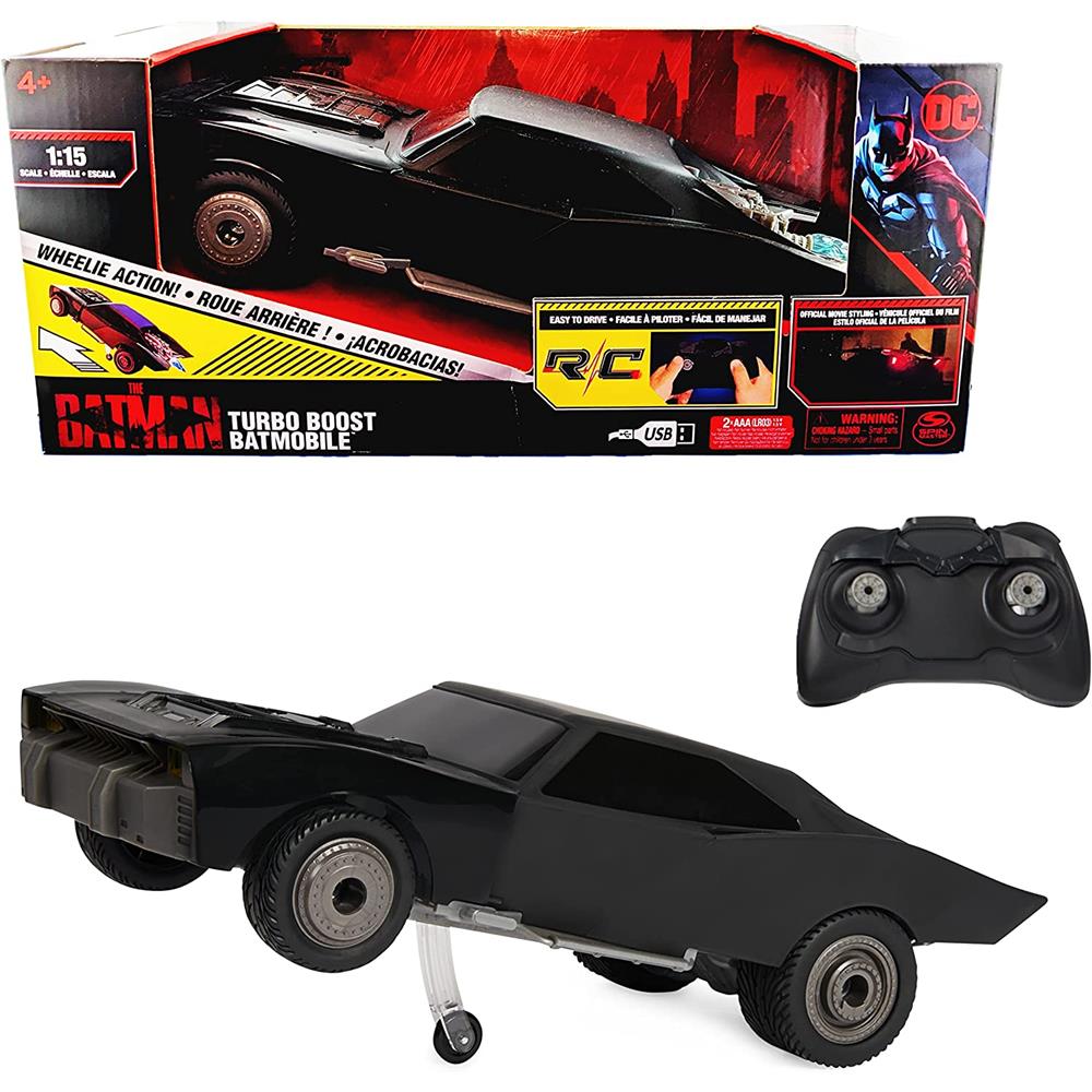 Vehículo a Control Remoto Spin Master Batman RC Batimóvil Turbo Boost 4+