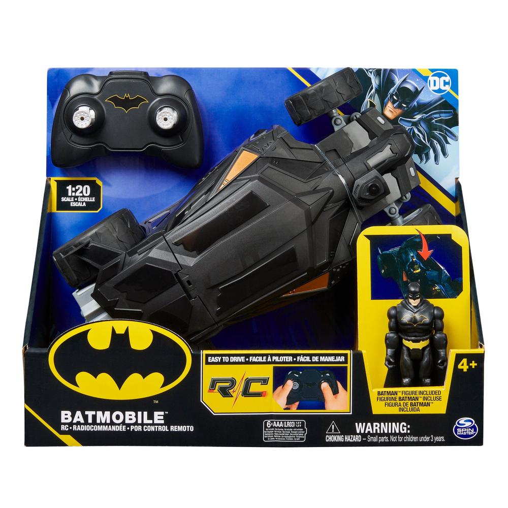 Batman: Batimovil con Figura Escala 1/20 Rc Spin Master