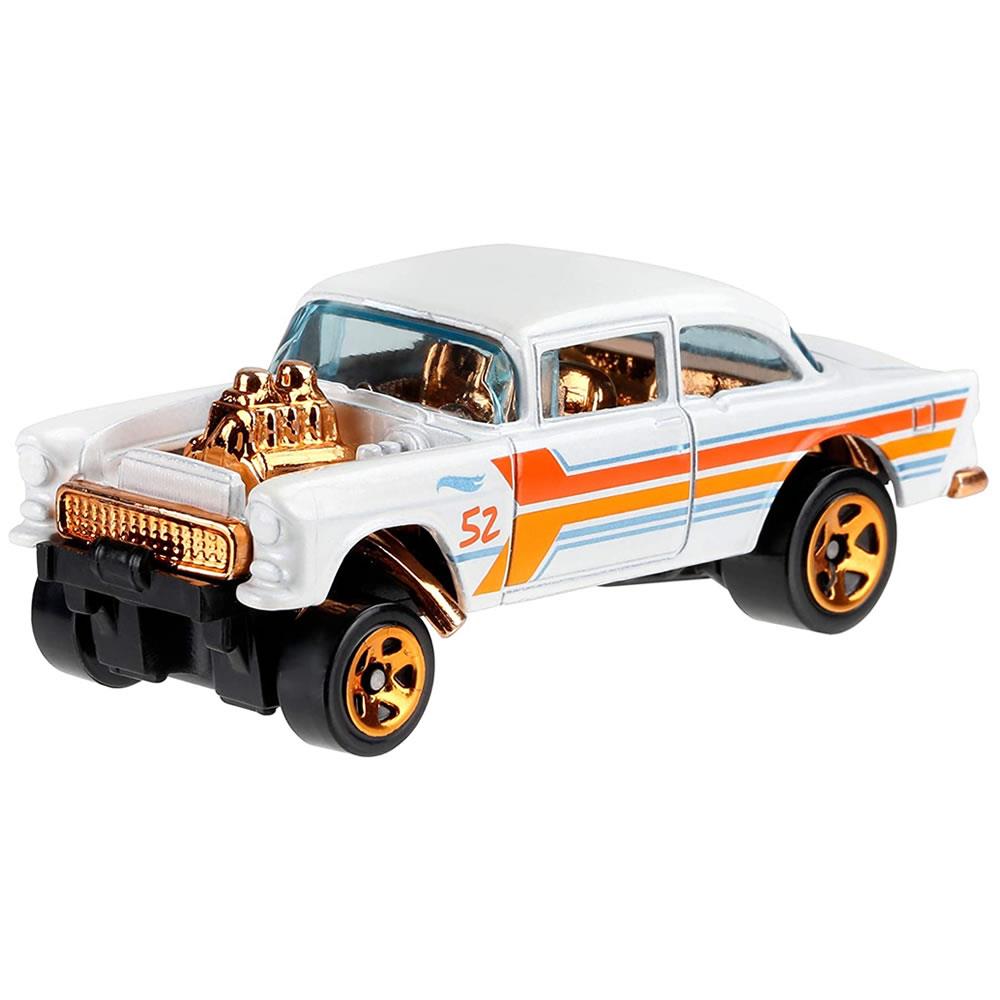 Foto 2 pulgar | Venta Internacional- Auto de Juguete Hot Wheels 55 Chevy Belair Gasser 4/6 Perla Chrome Series