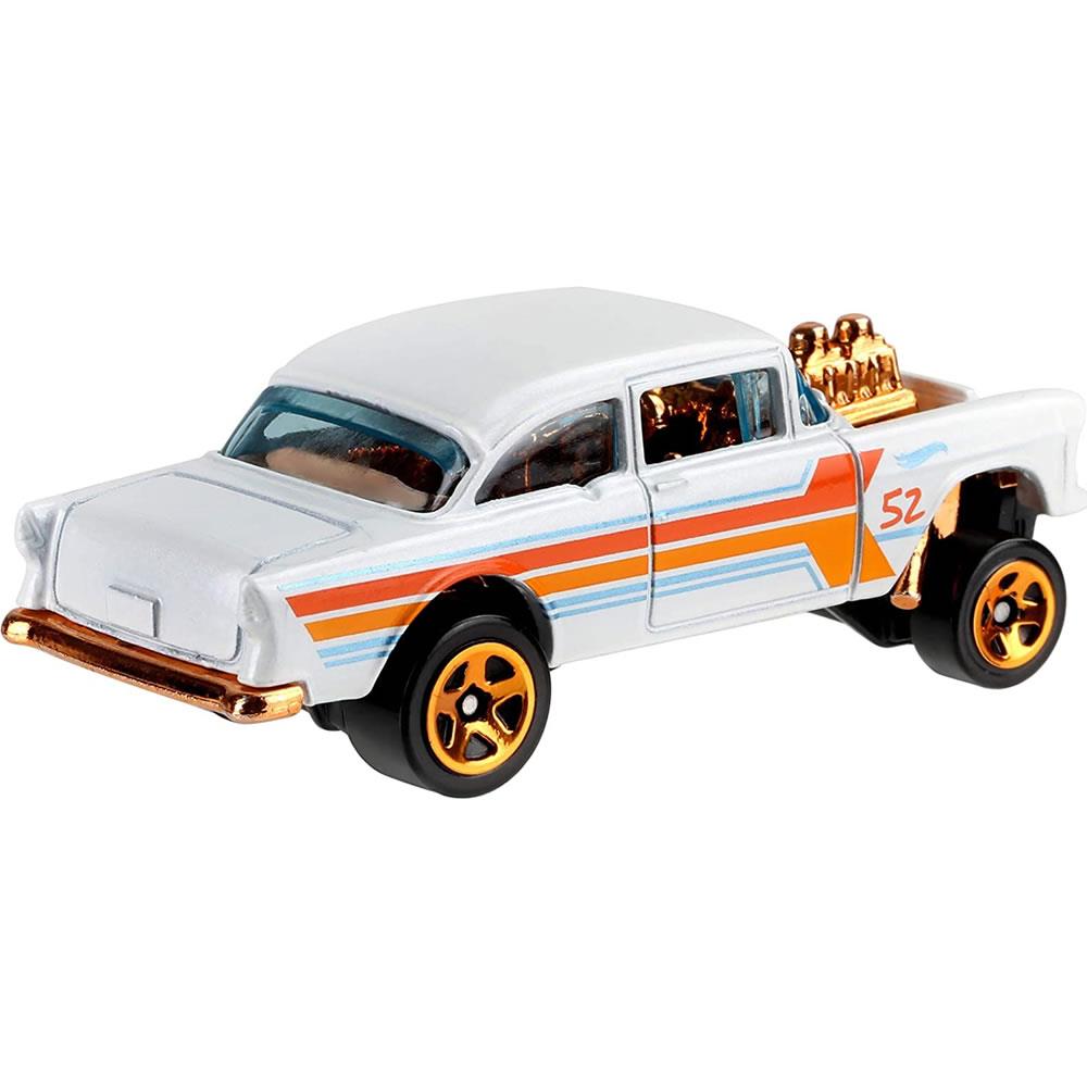 Foto 3 pulgar | Venta Internacional- Auto de Juguete Hot Wheels 55 Chevy Belair Gasser 4/6 Perla Chrome Series