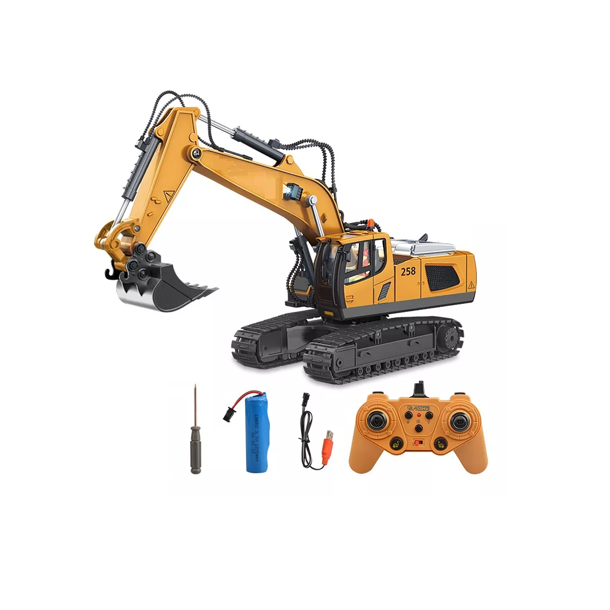 Excavadora Control Remoto  Eo Safe Imports Esi-11240 Amarillo