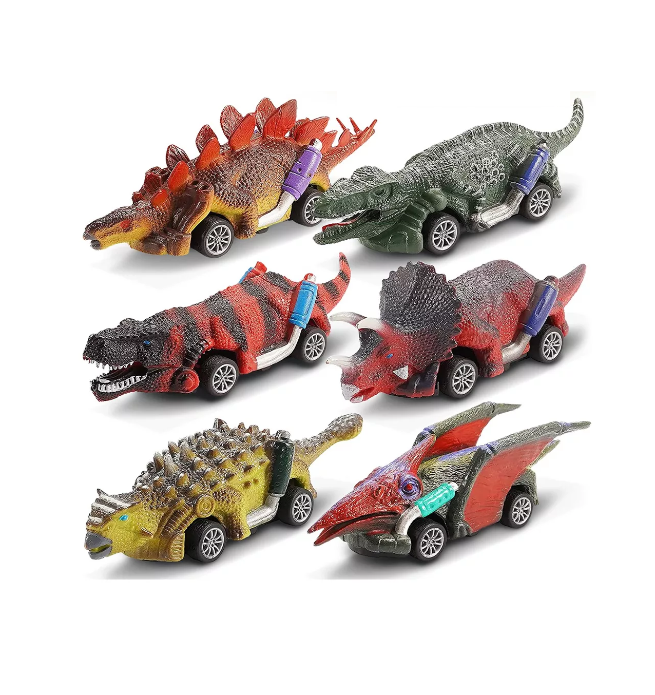 Juguetes de Dinosaurio Belug Pull-back Tracción 6 Piezas