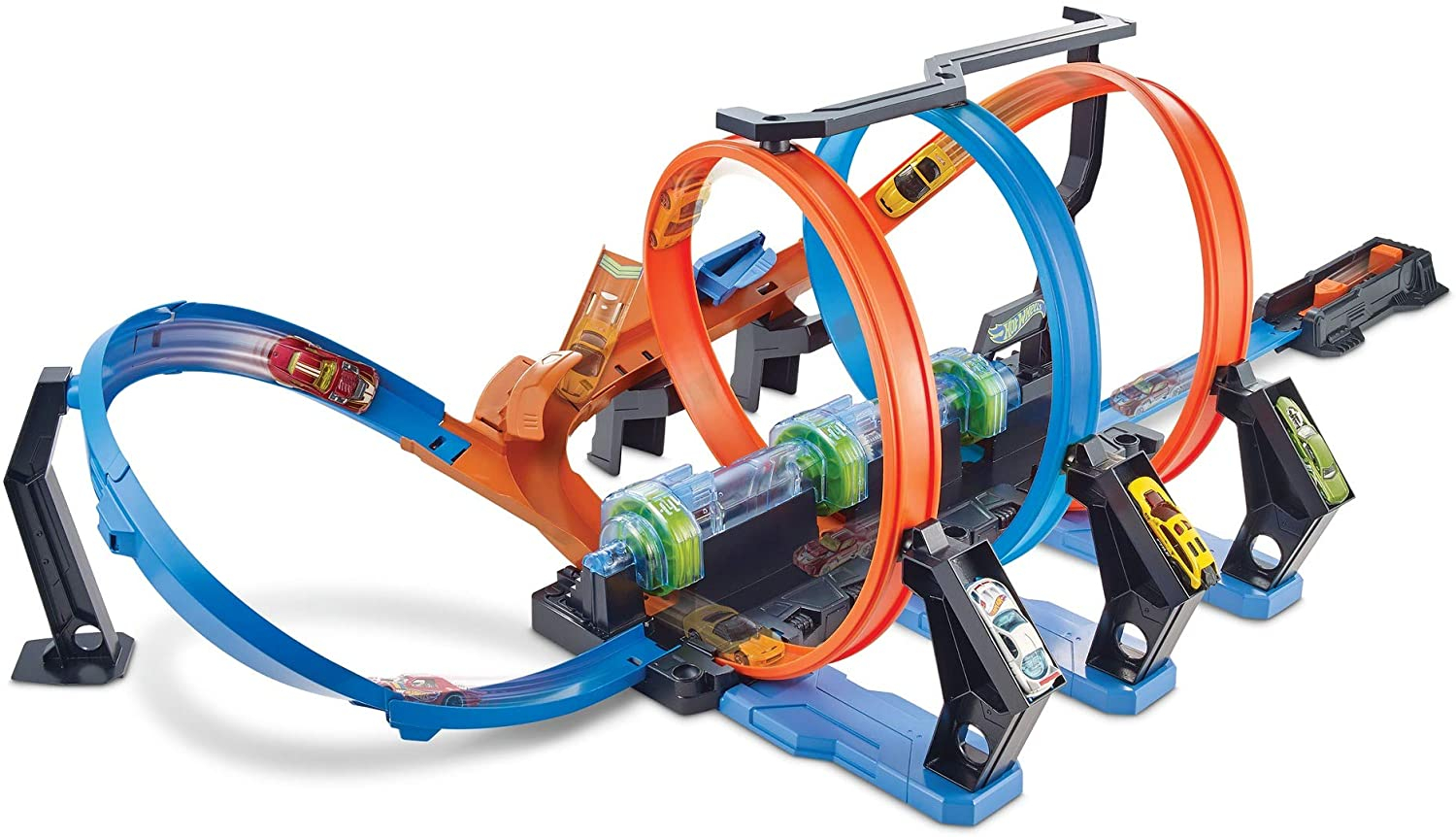 Pista Hot Wheels Corkscrew Crash con Boosters Motorizados