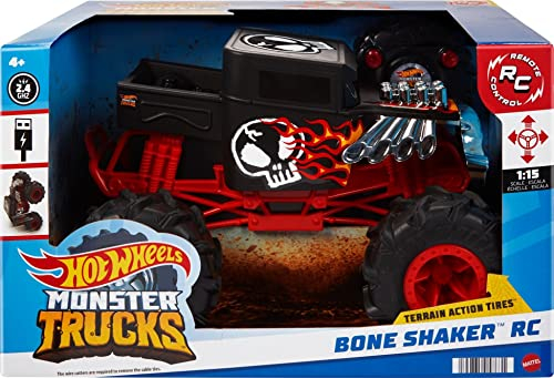 Foto 5 pulgar | Venta Internacional - Carro Hot Wheels RC Monster Trucks Bone Shaker a Escala 1:15