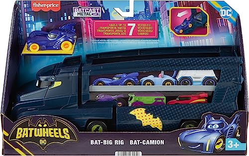 Foto 7 pulgar | Venta Internacional - Transportista De Juguetes Fisher-price Dc Batwheels Bat-big Rig Con 1 Coche