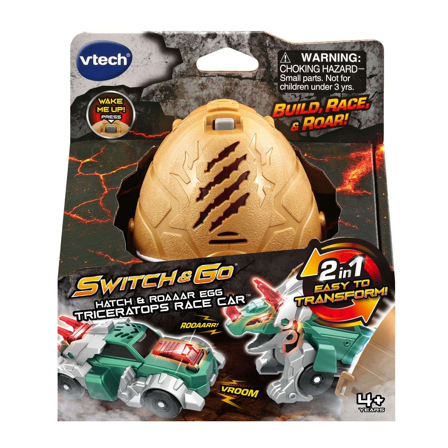 Foto 8 pulgar | Venta Internacional - Toy Vtech Switch And Go Hatch And Roaaar Egg Triceratops Rac