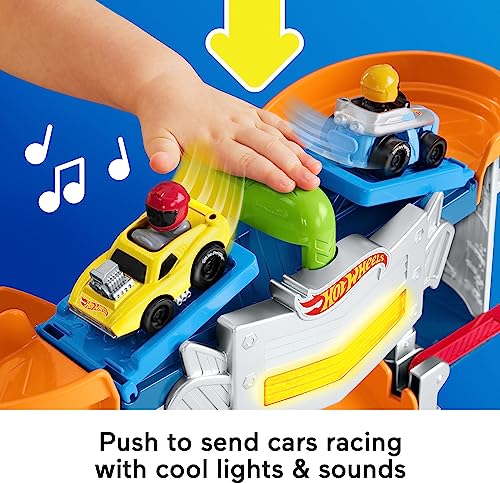 Foto 4 pulgar | Venta Internacional - Pista de Carreras Fisher-Price Little People Hot Wheels con Sonido