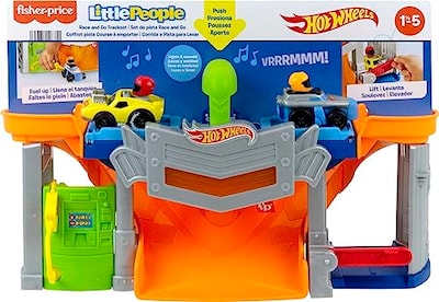 Foto 6 | Venta Internacional - Pista de Carreras Fisher-Price Little People Hot Wheels con Sonido