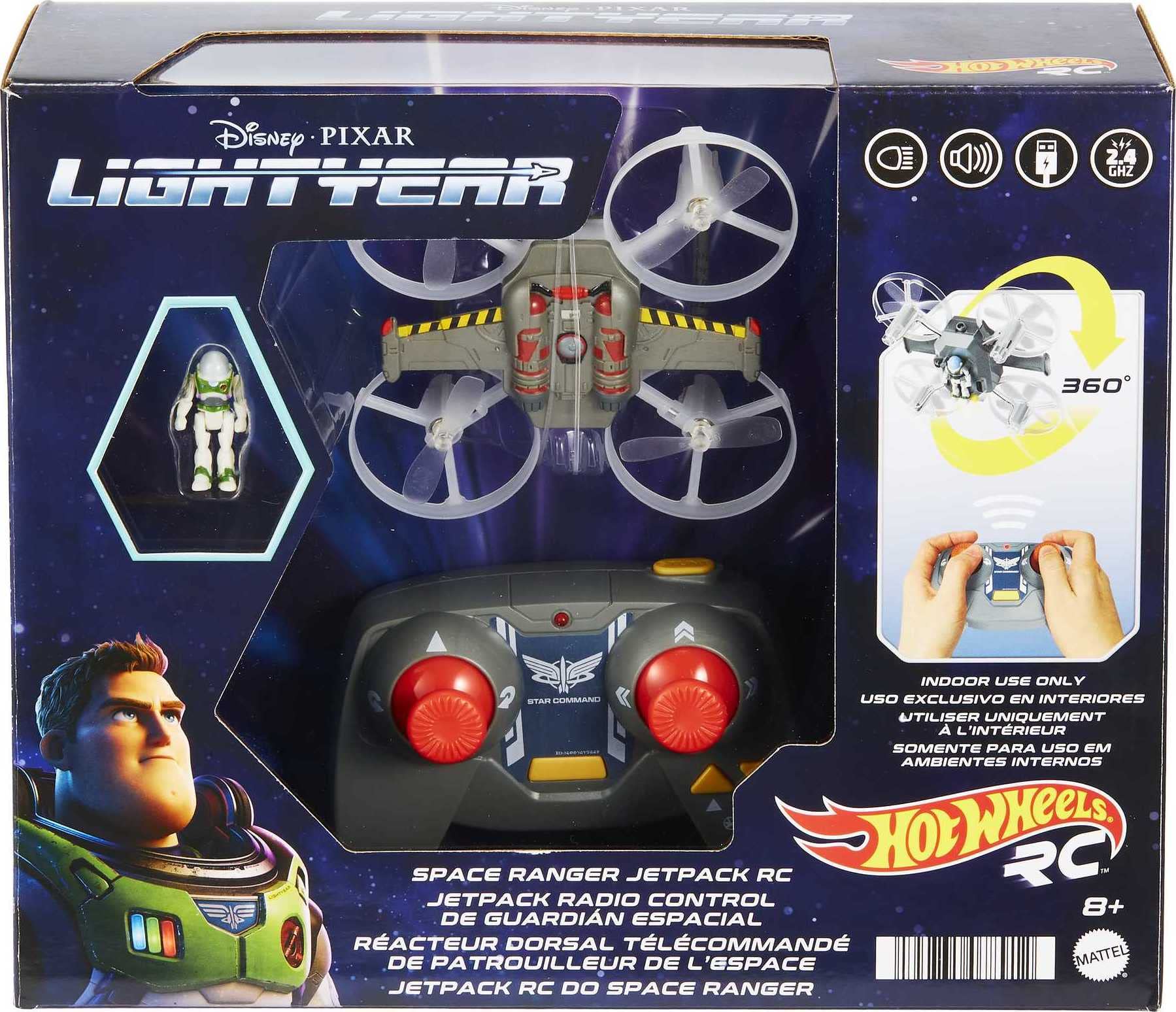 Foto 2 pulgar | Venta Internacional - Drone Hot Wheels Space Ranger Jetpack RC con Buzz Lightyear