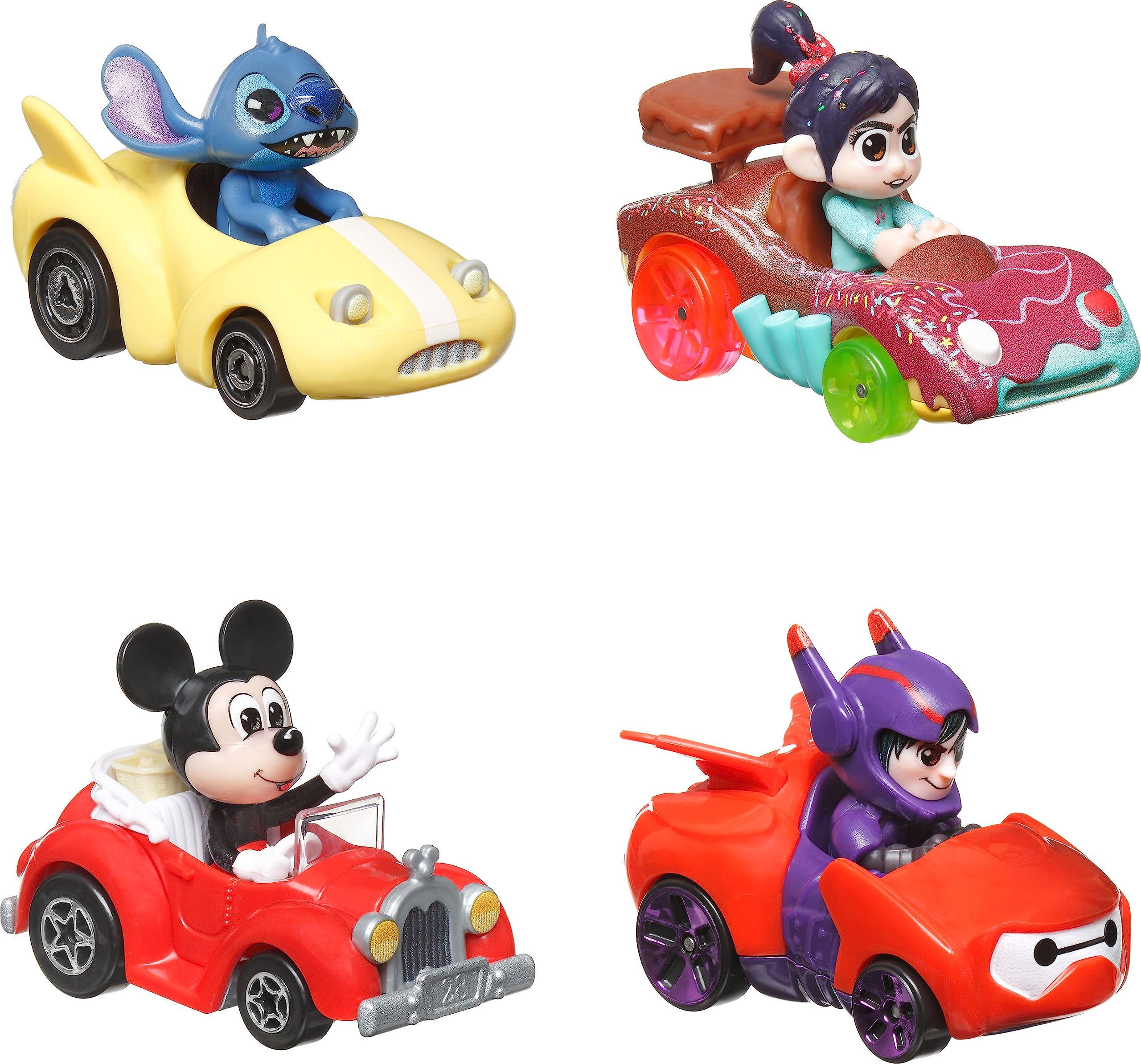 Venta Internacional - Coche de Juguete Hot Wheels Racerverse Fundido a Presión Disney 4 Piezas