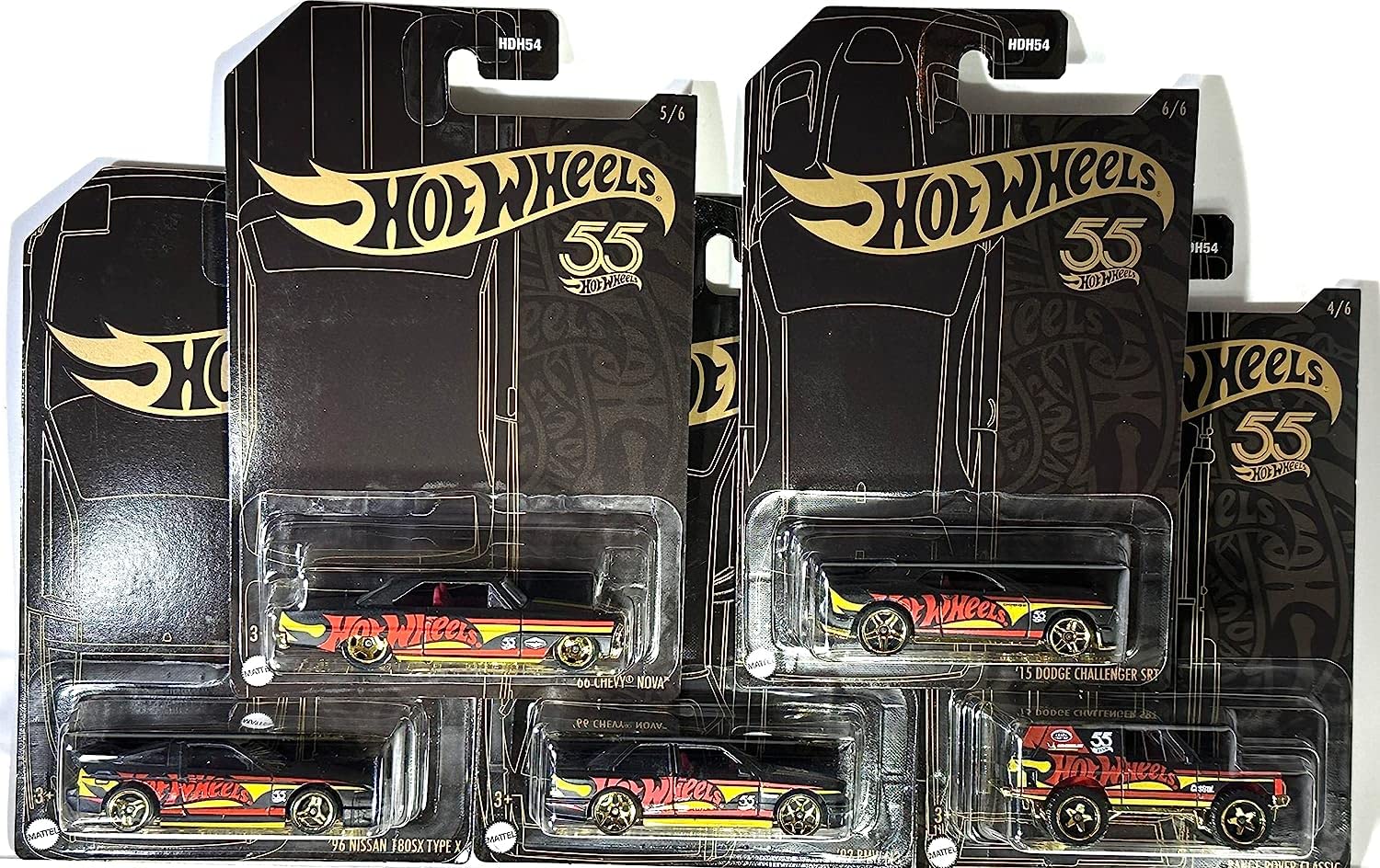 Foto 2 pulgar | Venta Internacional - Set de Coches Hot Wheels '23 Pearl & Chrome 55 Aniversario 5 Piezas