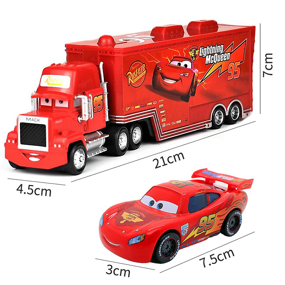 Foto 3 pulgar | Venta Internacional - Set De Camión De Juguete Y Coche Deportivo, Película Disney Pixar Cars 2 3