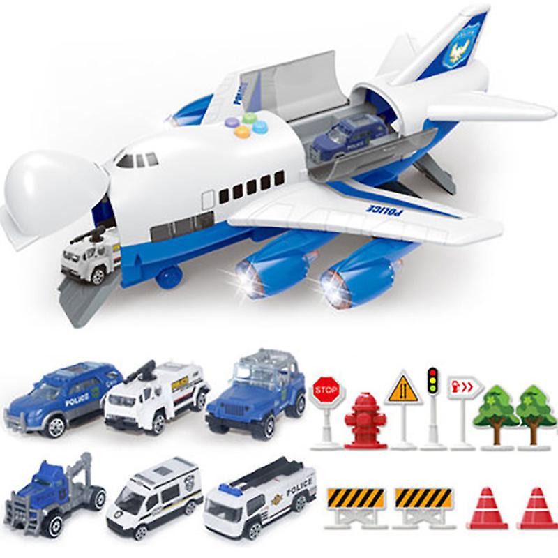 Foto 1 | Venta Internacional - Aeronave de Policía Infantil Toy Storage Track Scene Deformation