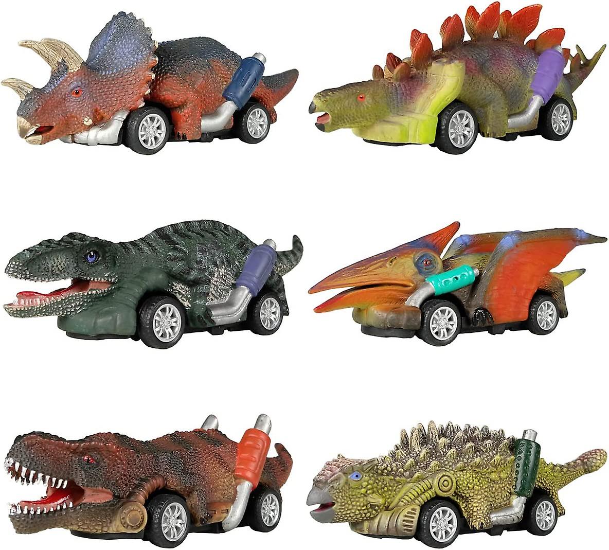 Foto 2 pulgar | Venta Internacional - Juego De 6 Coches Retráctil Con Forma De Dinosaurio Para Niños De 3 Años