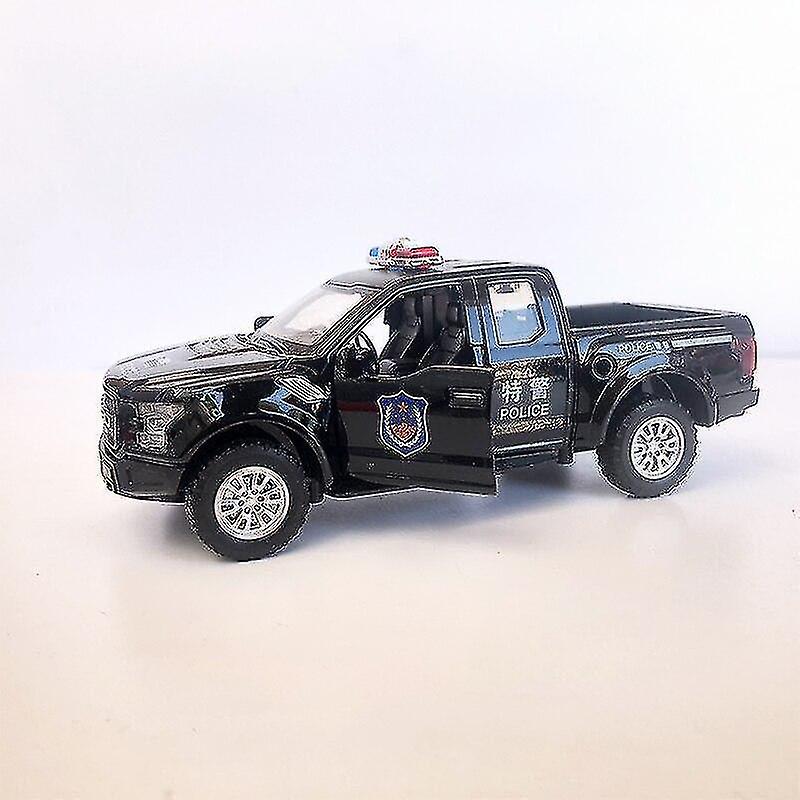 Foto 5 pulgar | Venta Internacional - Coche De Policía De Aleación A Escala 1:32 De Juguete Fundido A Presión Con Sonido Y L