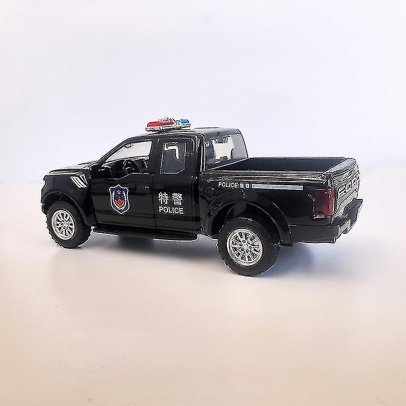 Foto 6 pulgar | Venta Internacional - Coche De Policía De Aleación A Escala 1:32 De Juguete Fundido A Presión Con Sonido Y L