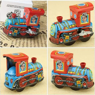 Foto 3 | Venta Internacional - Tin Train Toy, De Estilo Vintage, De Estilo Vintage, Con Mecanismo De Relojería
