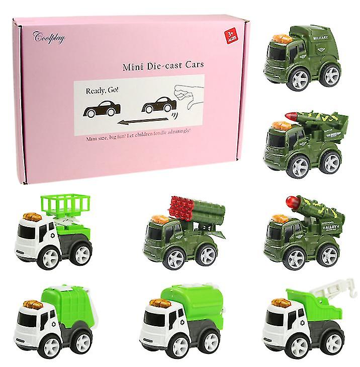 Venta Internacional - Mini Coche Militar Y Defensa De Aleación Para Niños, De Juguete, 8/4 Unidades