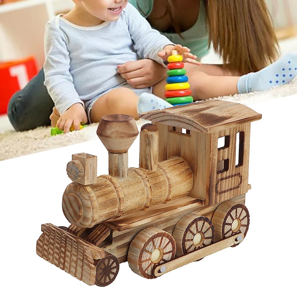 Foto 4 pulgar | Venta Internacional - Locomotora de Madera Simulado Tren de Vapor para Decoración del Hogar