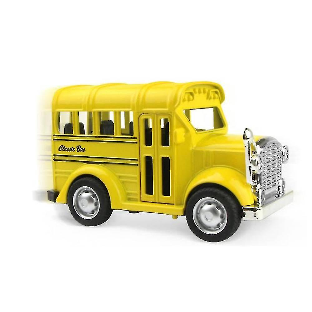Foto 2 pulgar | Venta Internacional - Mini Autobús Corredizo De Aleación Y Autobús Escolar De Toy, Amarillo