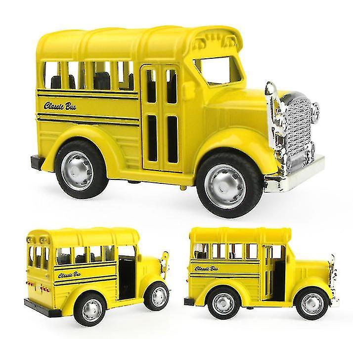 Foto 2 pulgar | Venta Internacional - Miniautobús De Aleación De Juguete Y Autobús Escolar Con Cierre Retráctil
