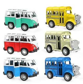 Foto 3 | Venta Internacional - Miniautobús De Aleación De Juguete Y Autobús Escolar Con Cierre Retráctil