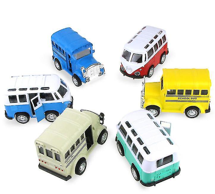 Foto 5 pulgar | Venta Internacional - Miniautobús De Aleación De Juguete Y Autobús Escolar Con Cierre Retráctil