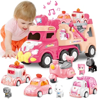 Foto 2 | Venta Internacional - Camión Portajuguetes Seveclotree 9 En 1 Con Coches Y Sonido Para Niña