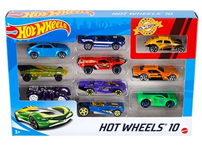 Foto 3 | Venta Internacional - Set De Coches De Juguete Hot Wheels, 10 Coches Y Camiones, Escala 1:64