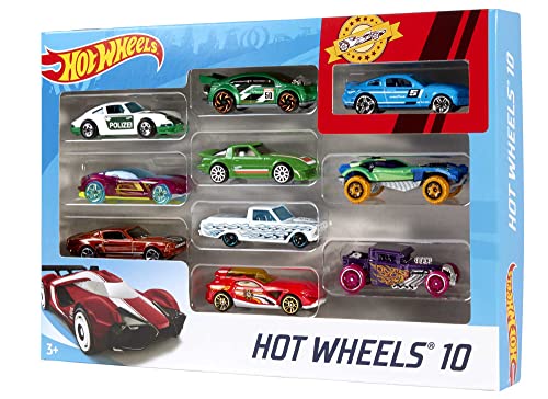 Foto 5 pulgar | Venta Internacional - Set De Coches De Juguete Hot Wheels, 10 Coches Y Camiones, Escala 1:64