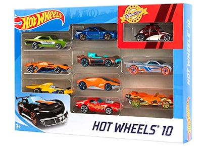 Foto 5 | Venta Internacional - Set De Coches De Juguete Hot Wheels, 10 Coches Y Camiones, Escala 1:64