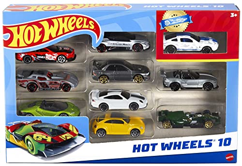 Foto 7 pulgar | Venta Internacional - Set De Coches De Juguete Hot Wheels, 10 Coches Y Camiones, Escala 1:64