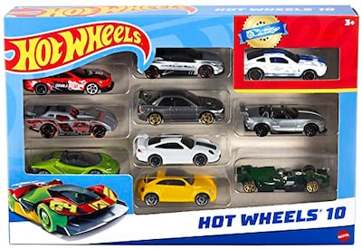 Foto 6 | Venta Internacional - Set De Coches De Juguete Hot Wheels, 10 Coches Y Camiones, Escala 1:64