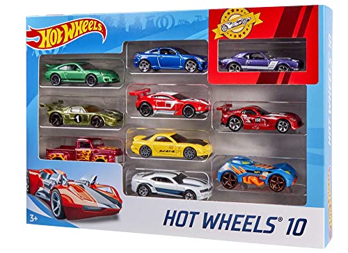 Foto 8 pulgar | Venta Internacional - Set De Coches De Juguete Hot Wheels, 10 Coches Y Camiones, Escala 1:64