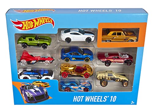 Foto 9 pulgar | Venta Internacional - Set De Coches De Juguete Hot Wheels, 10 Coches Y Camiones, Escala 1:64