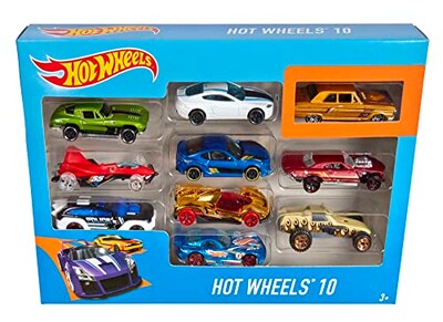 Foto 8 | Venta Internacional - Set De Coches De Juguete Hot Wheels, 10 Coches Y Camiones, Escala 1:64