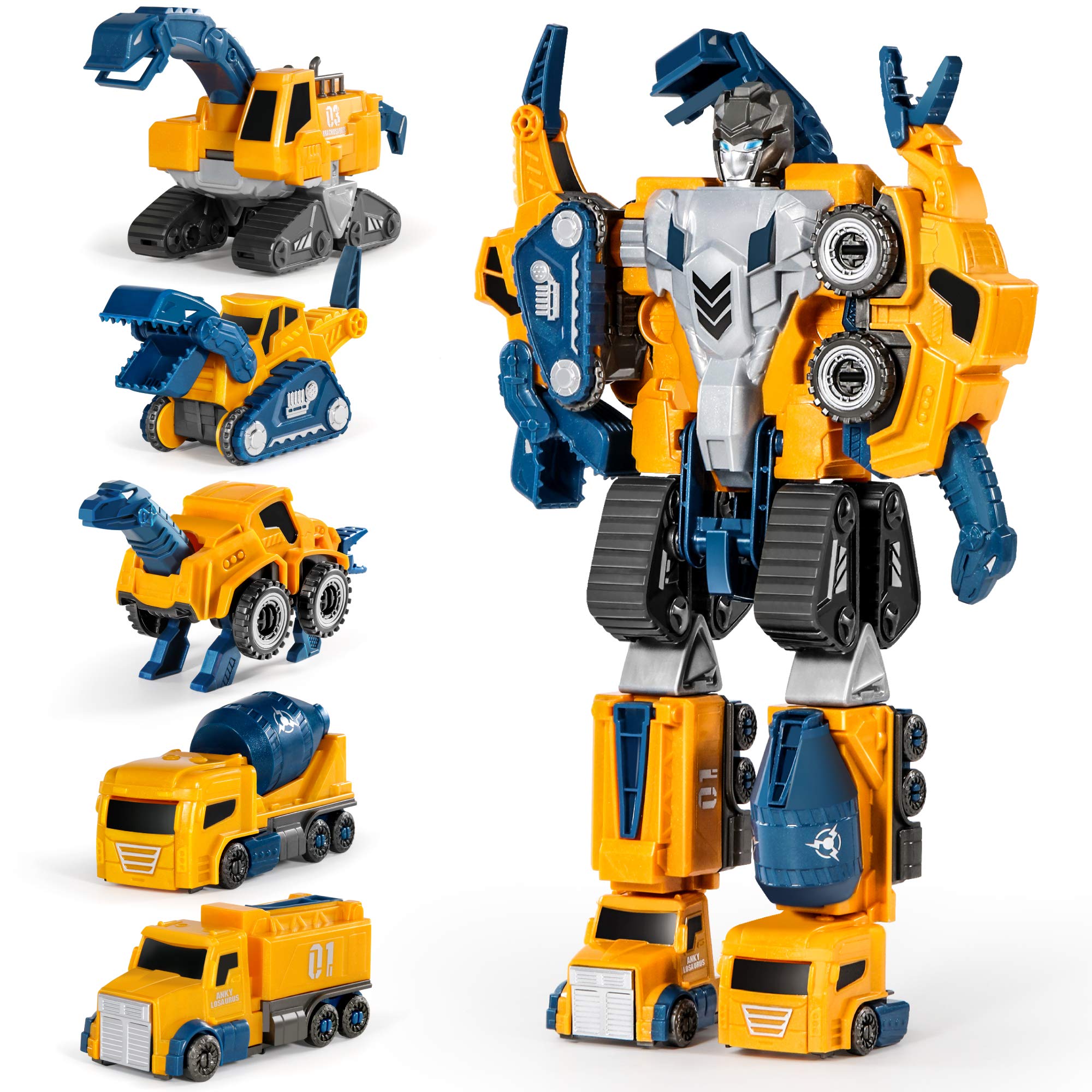 Venta Internacional - Juego 5 En 1 De Vehículos De Construcción Robóticos Para Niños Pequeños Toy Miebely