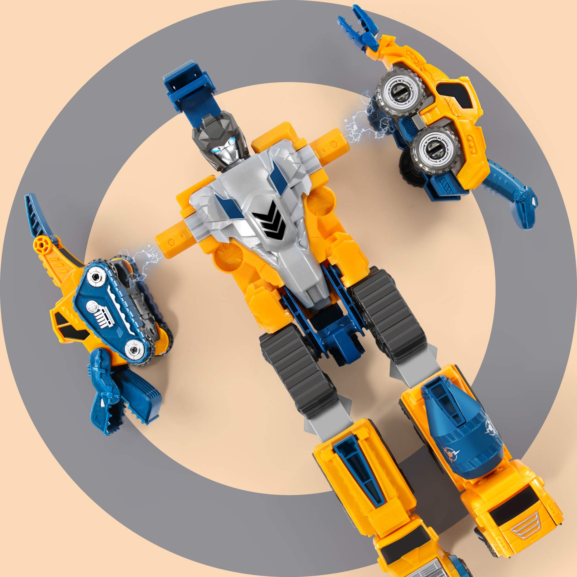 Foto 4 pulgar | Venta Internacional - Juego 5 En 1 De Vehículos De Construcción Robóticos Para Niños Pequeños Toy Miebely